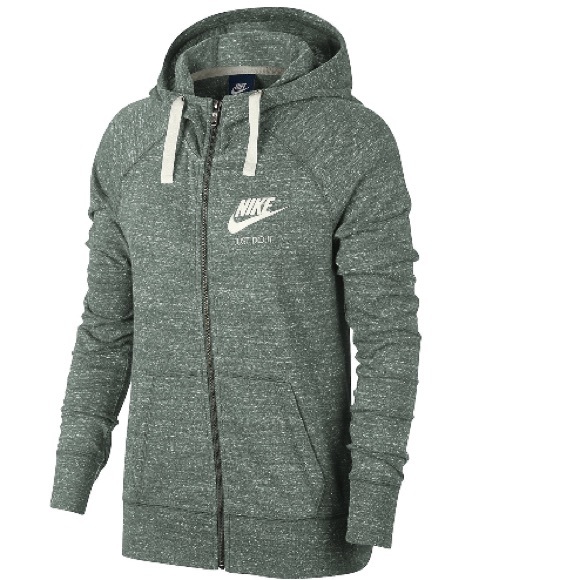 Nike Vintage Green Just Do It Jersey Knit Hoodie - Picture 2 of 5